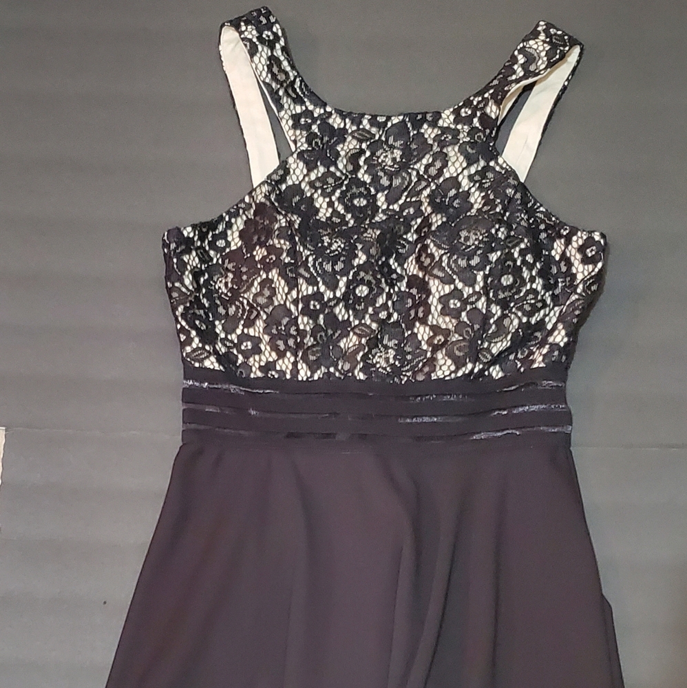 Speechless Nude and Black Lace Dress